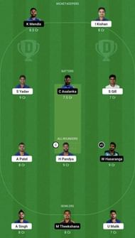 IND vs SL Dream11 Prediction Team, Grand League